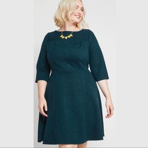 ModCloth plus 3/4 Sleeve Dress in Teal